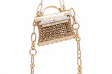 Hermes Pink Gold and Diamond Handbag Necklace