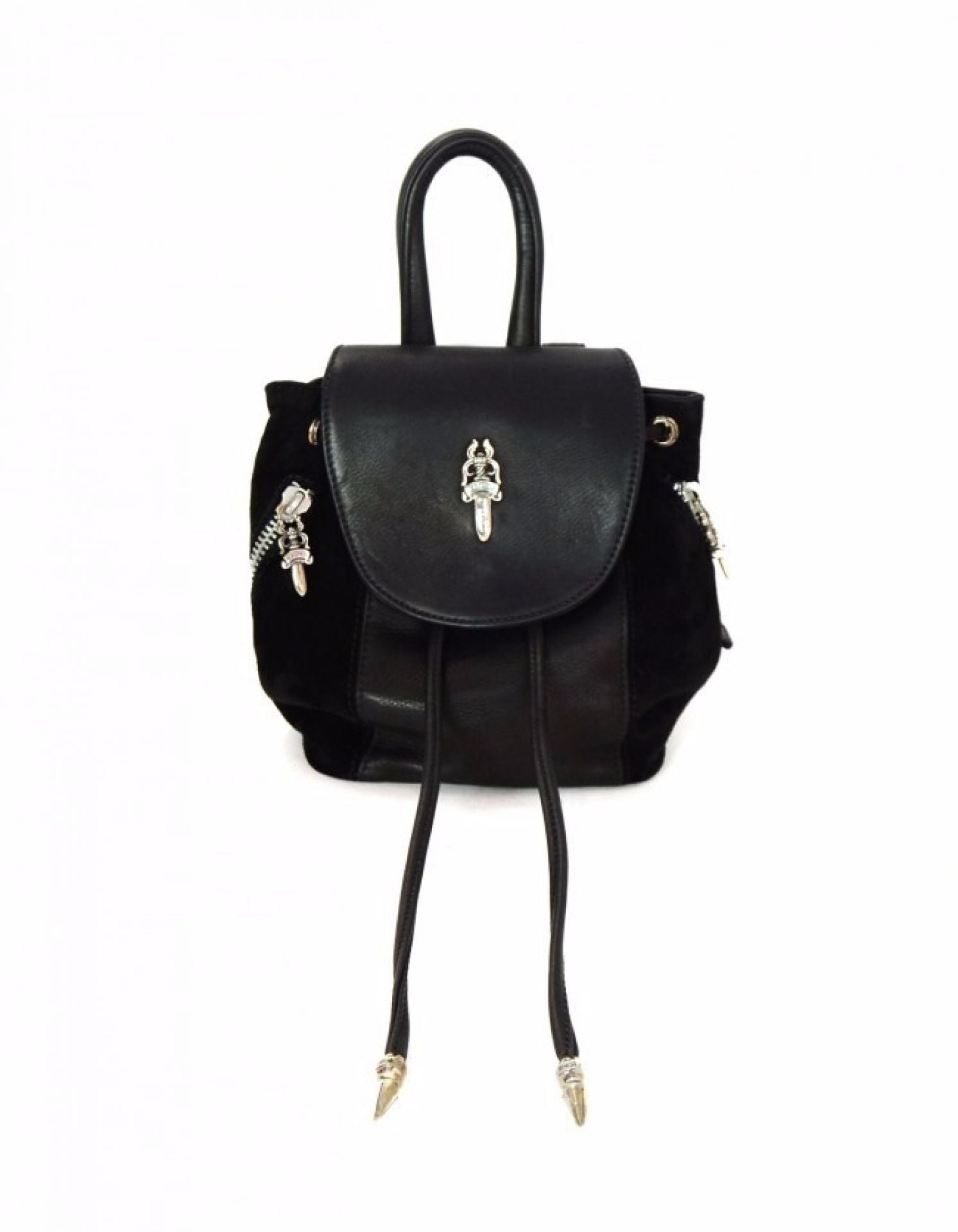 【定価110万円・極美品】CHROME HEARTS IGGY MINI Chrome Hearts Black Leather/Suede Mini Iggy Backpack