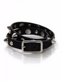 Saint Laurent Black Leather Studded Choker/Bracelet