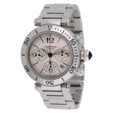 Cartier Pasha 42mm 2995 stainless steel Silver dial 42mm auto watch