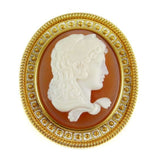 AN ANTIQUE CAMEO BROOCH BY ERNESTO PIERRET