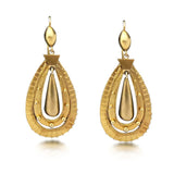 A PAIR OF VICTORIAN 15K GOLD EAR PENDANTS