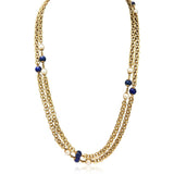 A LAPIS AND PEARL SAUTOIR, BY TIFFANY & CO