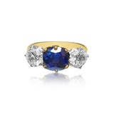 A DIAMOND AND SAPPHIRE RING, BY TIFFANY & CO