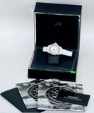 Chanel Lady's 34mm J12 H0967 quartz date factory diamonds bezel in White Ceramic