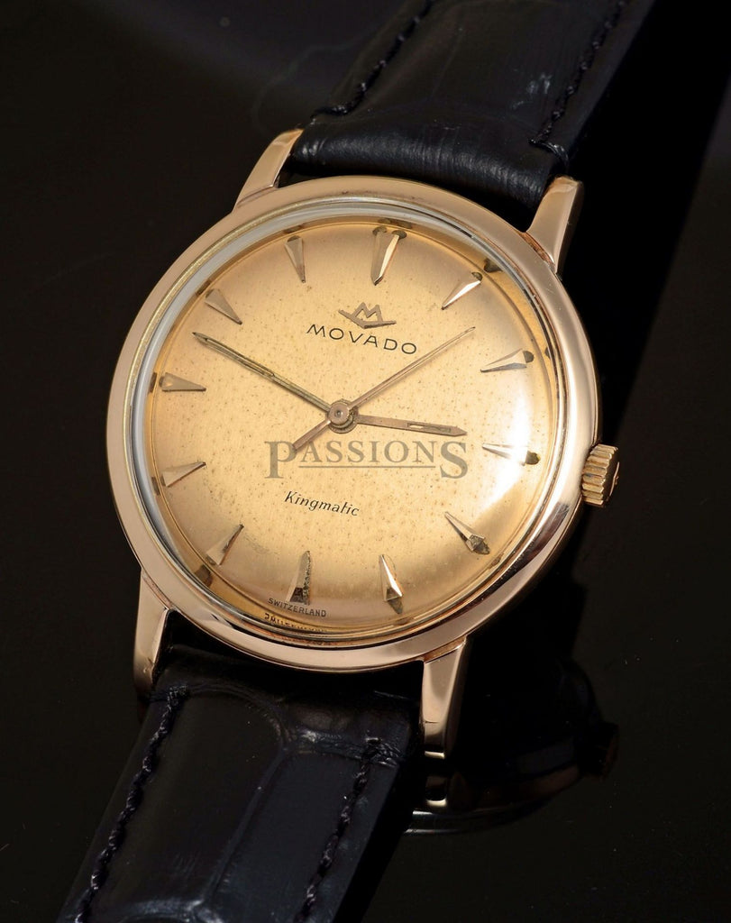 Movado, 34mm C.1960s "Kingmatic" automatic in Pink gold & Steel screw back