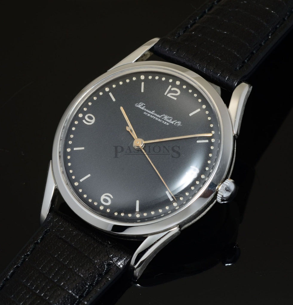 IWC vintage C.1955 36mm manual winding Cal.89 in Steel with fancy elongated bomb