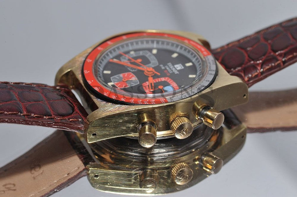 Tissot C.1960s "PR 516" Chronograph in gold plated case with tachymetre and puls