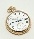 Stayte, 49mm Swiss Open face pocket watch in English 9K Pink Gold case