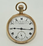 Stayte, 49mm Swiss Open face pocket watch in English 9K Pink Gold case