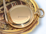 IWC, Circa 1912 55mm Open face pocket watch with enamel dial in 14KRG