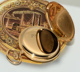 IWC, Circa 1912 55mm Open face pocket watch with enamel dial in 14KRG
