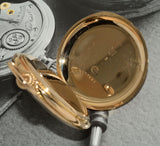 IWC, Circa 1912 55mm Open face pocket watch with enamel dial in 14KRG