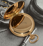IWC, Circa 1912 55mm Open face pocket watch with enamel dial in 14KRG