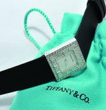 Tiffany & Co lady's Atlas in 18KWG with diamonds bezel