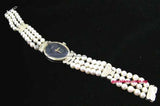 Juvenia lady's watch in 18KYG with Diamonds & Pearls