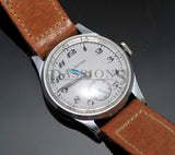 Seikosha, C.1920-30s military watch with enamel dial in Nickeled case