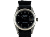1969 ROLEX DATEJUST 1601 SS MATTE BLACK DIAL WITH FOLDED JUBILEE BAND