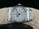 2004 ROLEX EXPLORER 2 16570 WHITE DIAL (NO HOLE CASE) WITH BOX AND PAPER