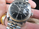 1967 ROLEX DATEJUST 1601 SS ORIGINAL GLOSSY GILT DIAL WITH FOLDED JUBILEE BAND