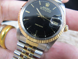 1987 ROLEX AIR KING DATE 5701 ORIGINAL GILT DIAL WITH FLUTED BEZEL