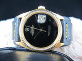 1983 ROLEX DATEJUST 16018 18K YG WITH ORIGINAL ONYX DIAL AND PAPER