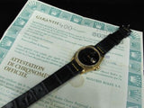1983 ROLEX DATEJUST 16018 18K YG WITH ORIGINAL ONYX DIAL AND PAPER