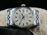 1972 ROLEX DATEJUST 1603 SS ORIGINAL SILVER DIAL WITH SOLID JUBILEE