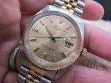 1969 ROLEX DATEJUST 1601 2-TONE SS/GOLD ORIGINAL GOLD DIAL WITH JUBILEE