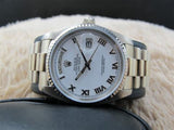 1982 ROLEX DAY-DATE 18039 WITH ORIGINAL WHITE RAISED ROMAN DIAL WITH BAND