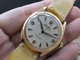 1952 ROLEX SEMI-BUBBLEBACK 6085 18K ROSE GOLD WITH HONEYCOMB DIAL