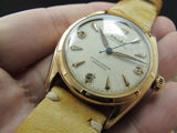 1952 ROLEX SEMI-BUBBLEBACK 6085 18K ROSE GOLD WITH HONEYCOMB DIAL