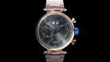 ATOM MILANO 46MM IN ROSE GOLD CASE AND LEATHER STRAP (BLUE)