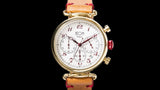 ATOM MILANO 40MM IN GOLD CASE AND LEATHER STRAP (RED)