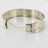 Antique silver bracelet chiseled