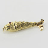 Old gold fish pendant
