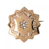 Old rose gold and diamonds brooch