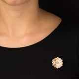 Old rose gold and diamonds brooch