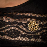 Old gold Art Nouveau brooch