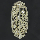 Antique art deco sapphire diamond brooch