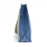 Vintage Chanel Jumbo XL Light Blue Leather Shoulder Shopping Tote Bag
