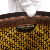 Vintage Gucci Parfums Collection Brown Suede Leather Clutch Bag