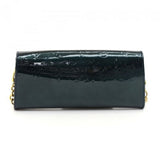 Louis Vuitton Sunset Boulevard Dark Green Vernis Leather Wallet Shoulder Bag