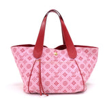 Louis Vuitton Cabas Ipanema PM Rose Red Monogram Cotton Canvas Beach Bag