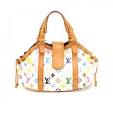 Louis Vuitton Theda PM White Multicolor Monogram Canvas Handbag