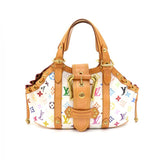 Louis Vuitton Theda PM White Multicolor Monogram Canvas Handbag