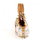 Louis Vuitton Theda PM White Multicolor Monogram Canvas Handbag