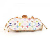 Louis Vuitton Theda PM White Multicolor Monogram Canvas Handbag