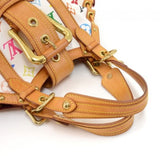 Louis Vuitton Theda PM White Multicolor Monogram Canvas Handbag