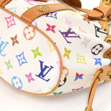 Louis Vuitton Theda PM White Multicolor Monogram Canvas Handbag